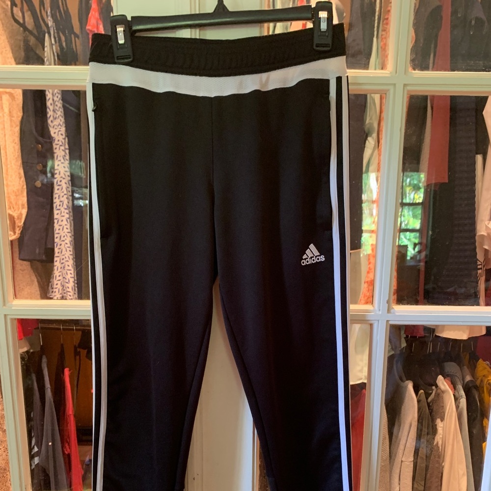 Black adidas track pants